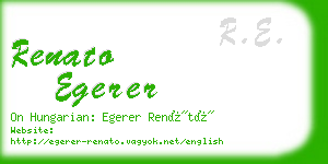 renato egerer business card